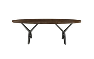 Modern Metropolis Double V Oval Dining Table